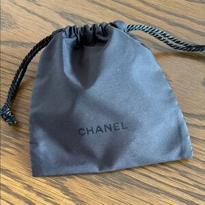 CHANEL Black Drawstring POUCH